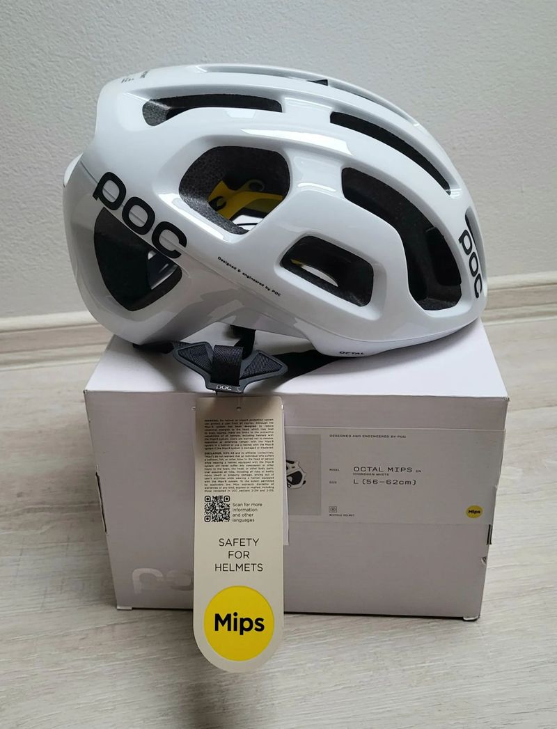 Nová cyklo helma POC Octal MIPS Hydrogen White vel. 56-62