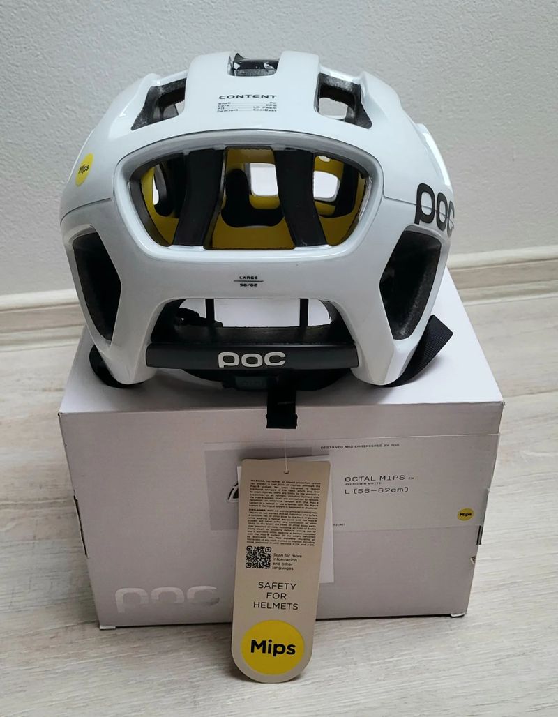 Nová cyklo helma POC Octal MIPS Hydrogen White vel. 56-62