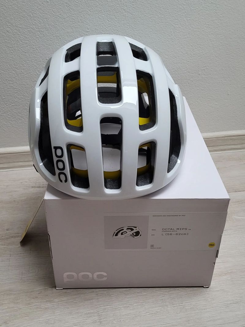 Nová cyklo helma POC Octal MIPS Hydrogen White vel. 56-62