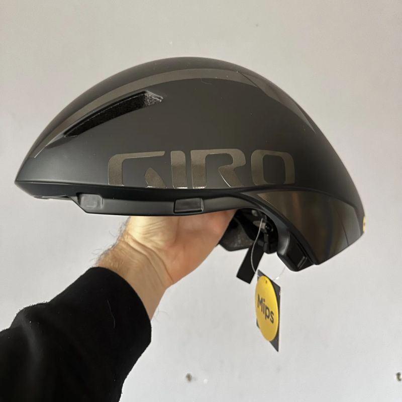 Cyklistická helma Giro Aerohead MIPS Matte Black/Titanium vel. Medium
