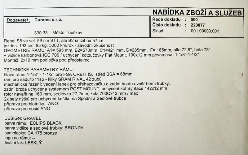 Gravel Duratec Rebel S8 (xl).