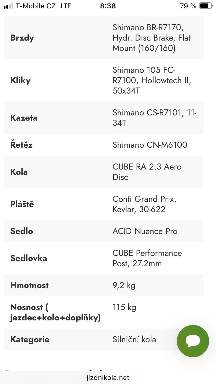 Silniční karbonové kolo Cube Attain