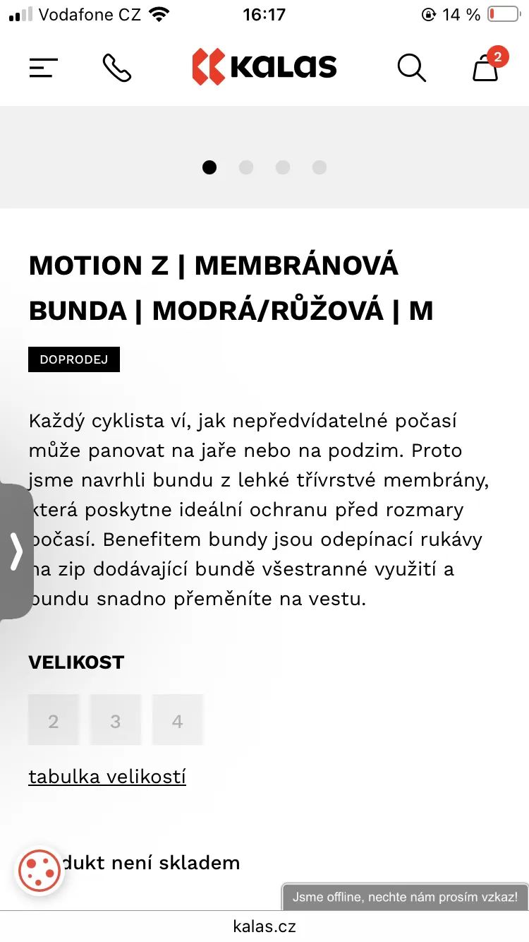 Bunda Kalas s odepínacími rukávy vel. 2