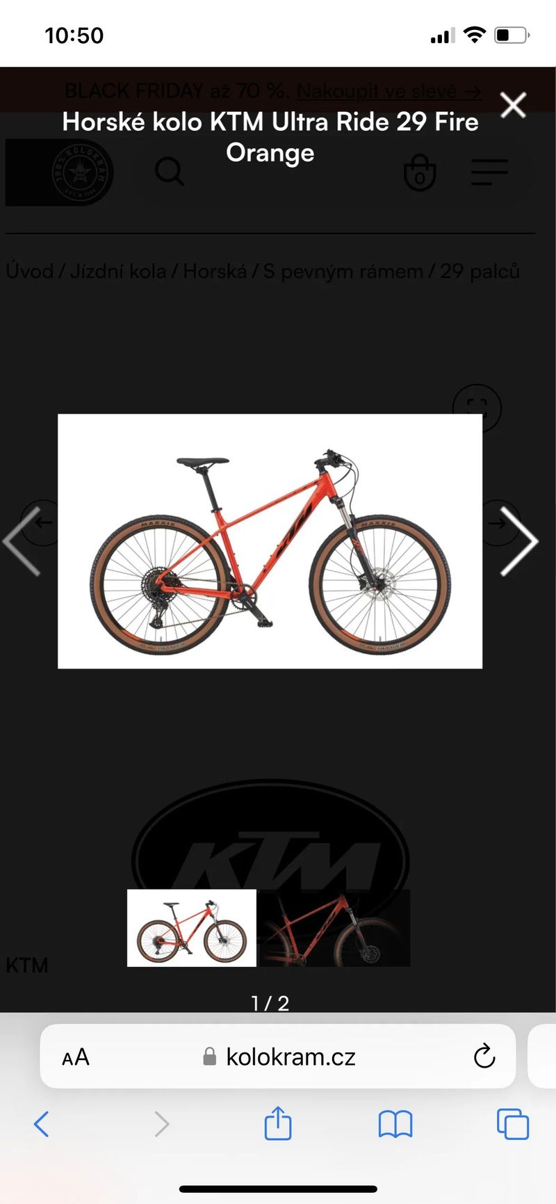 KTM Ultra ride 29 fire orange M