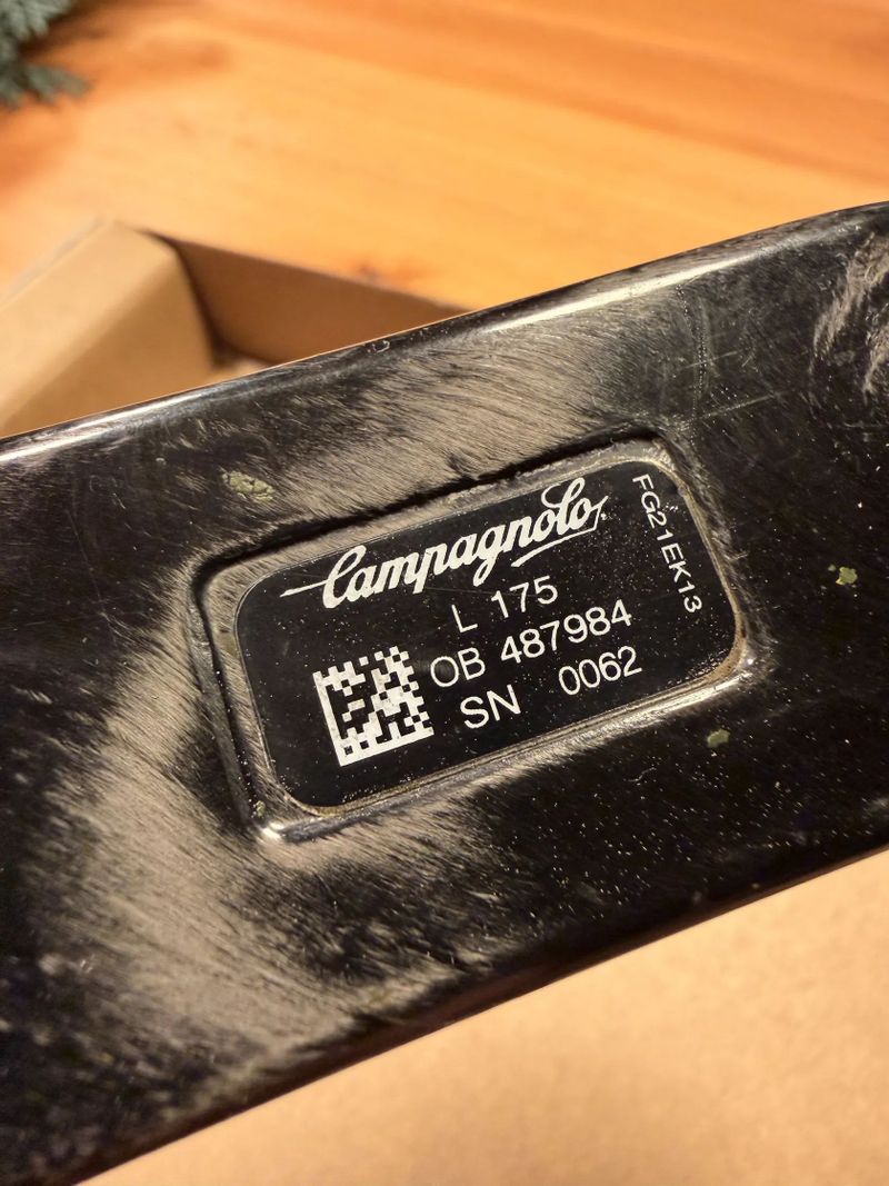 Campagnolo EKAR kliky, 175mm, 38zubů