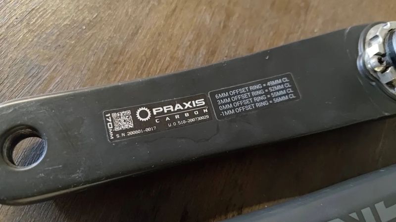 Karbonové kliky Praxis Works Girder 170 mm + převodník OneUp 28z oválný