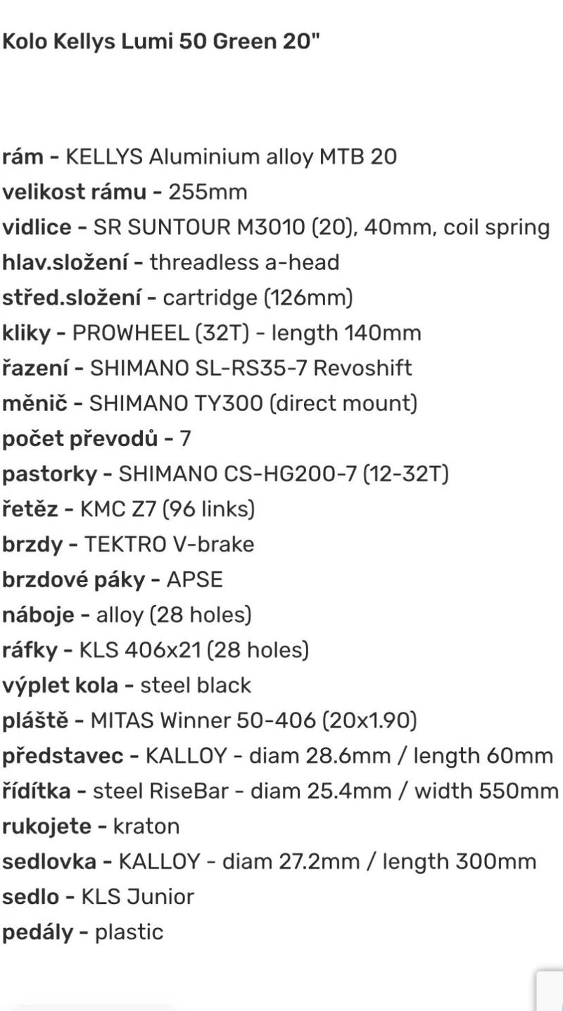 Kellys Lumi 50 green 20"