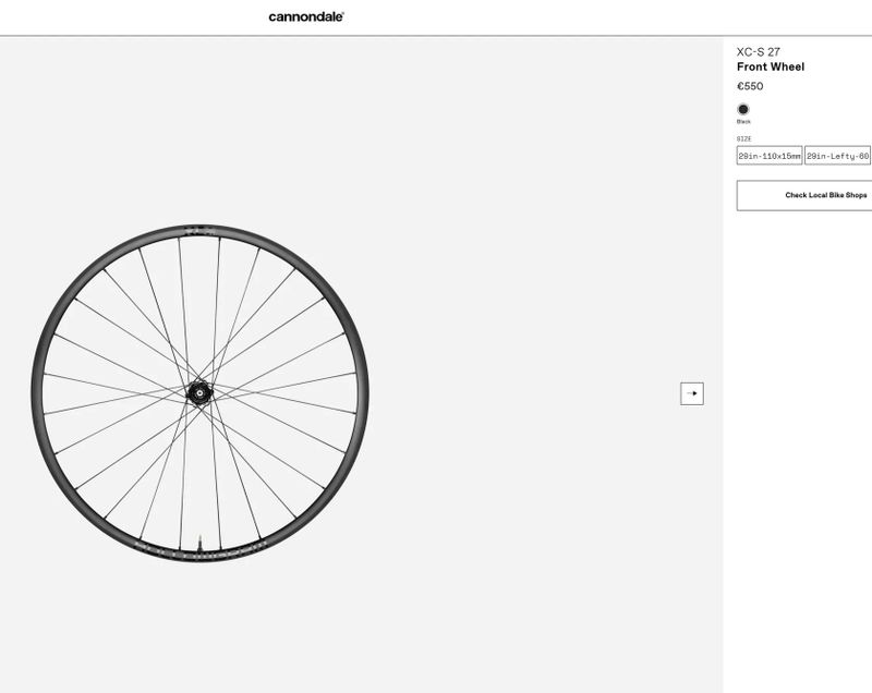Carbon wheelset Cannondale Hollowgram XC-S 27 internal - 1450gr - DT Swiss
