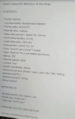 Silniční karbonová kola DT Swiss ERC 1600 