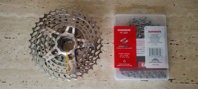 Kazeta Sram PG 1070 + řetěz Sram PC 1051