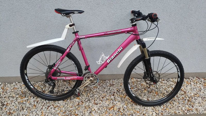 Horské kolo Bianchi růžové 19" SHIMANO XT REBA