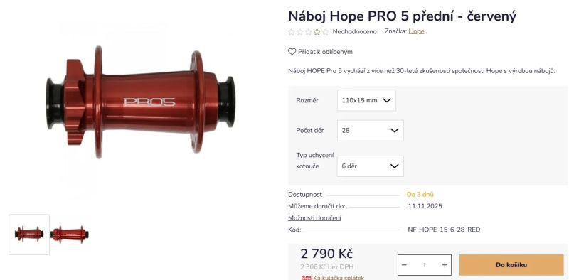 SET nábojů Hope5 - Červený 