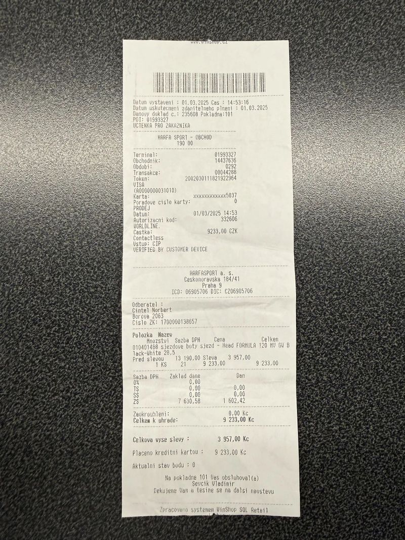 Lyzaky Head formula vel. 28,5