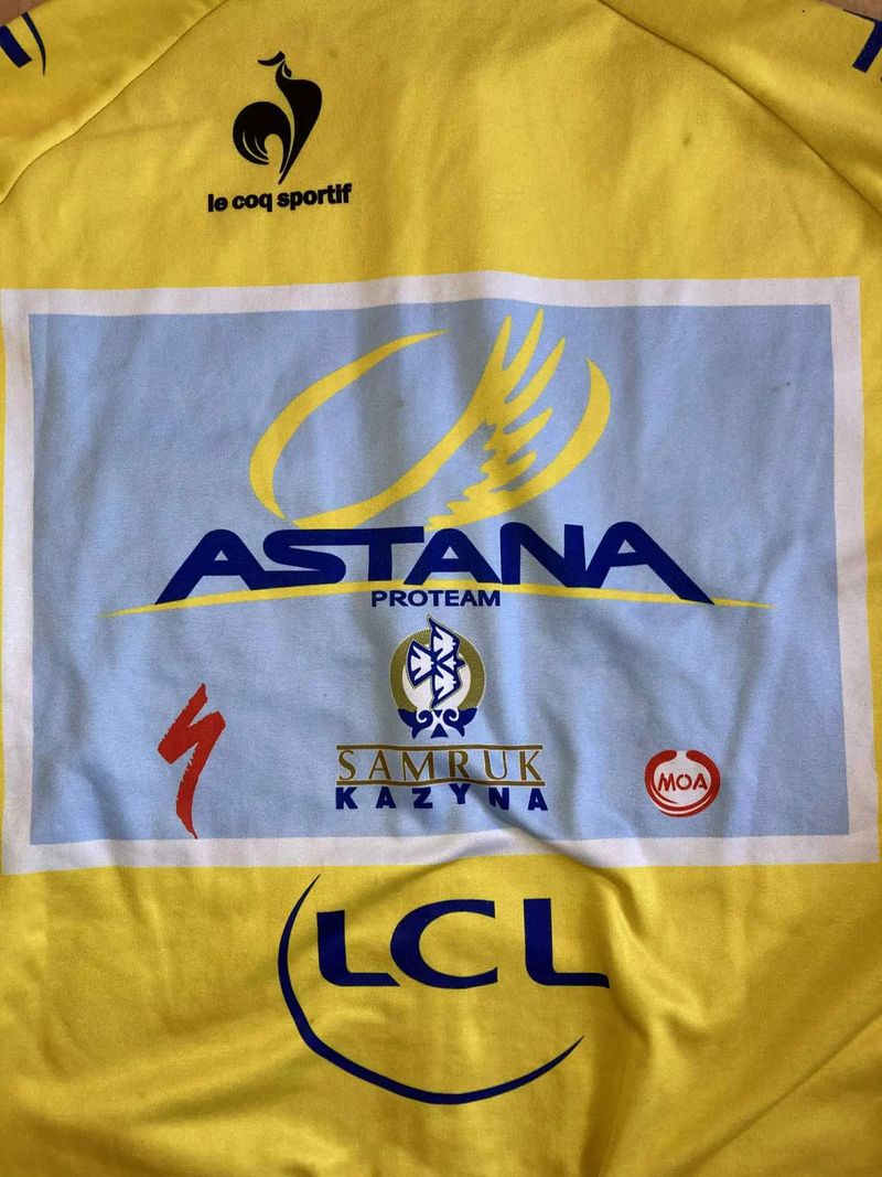 Astana žlutý dres 2014 - dlouhý rukáv (Vincenzo Nibali TdF)