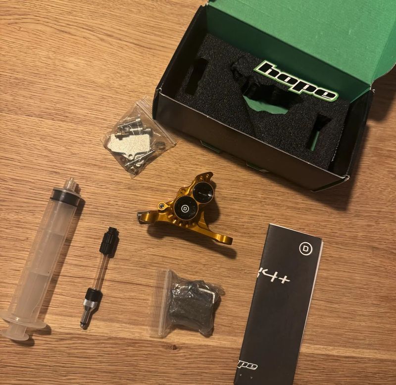 Brzdový třmen Hope RX4+ bronze