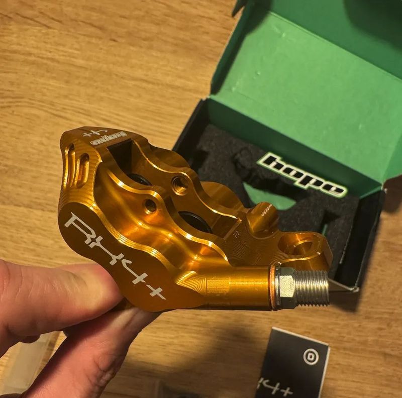 Brzdový třmen Hope RX4+ bronze