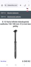 Nová E*Thirteen Vario Infinite 31.6 mm / 150 až 180mm