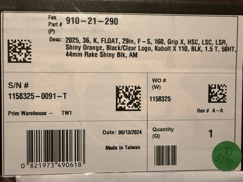 Fox 36 Grip X orange 160mm 29er - NOVÁ