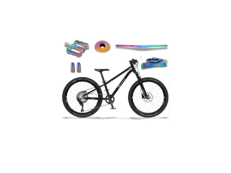 !!!NOVÝ!!! Kubikes 24S Trail AIR Black - laser RAINBOW, 9,7kg, vzduch. vidlice. SKLADEM na prodejně