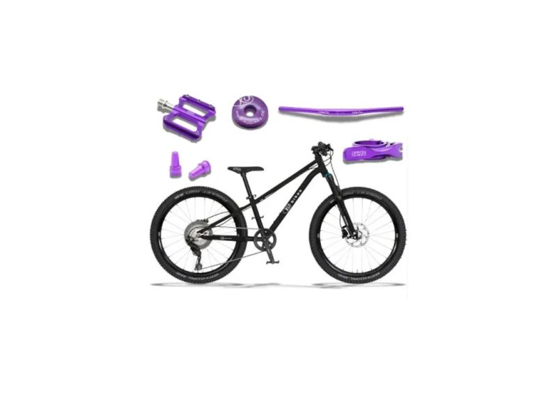 !!!NOVÝ!!! Kubikes 24S Trail AIR Black - laser PURPLE, 9,7kg, vzduch. vidlice. SKLADEM na prodejně
