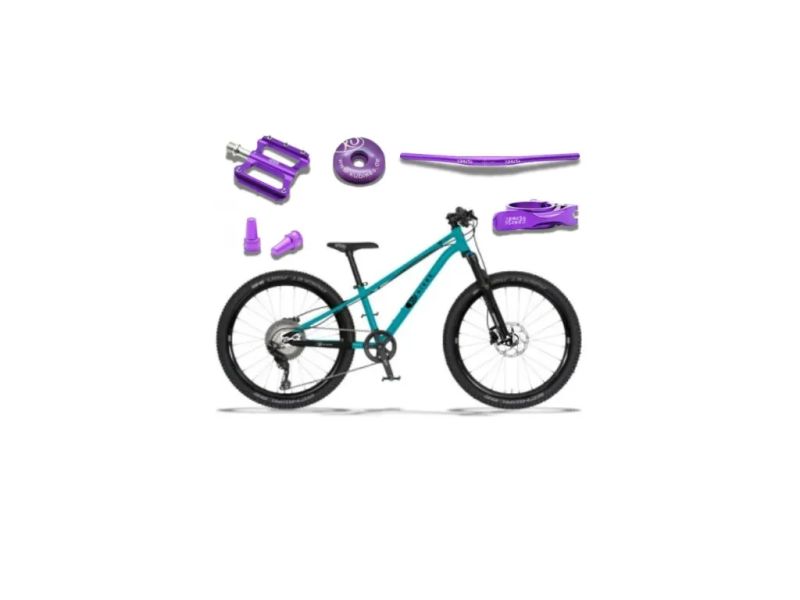 !!!NOVÝ!!! Kubikes 24S Trail AIR Tyrkys - laser PURPLE, 9,7kg, vzduch. vidlice. SKLADEM na prodejně