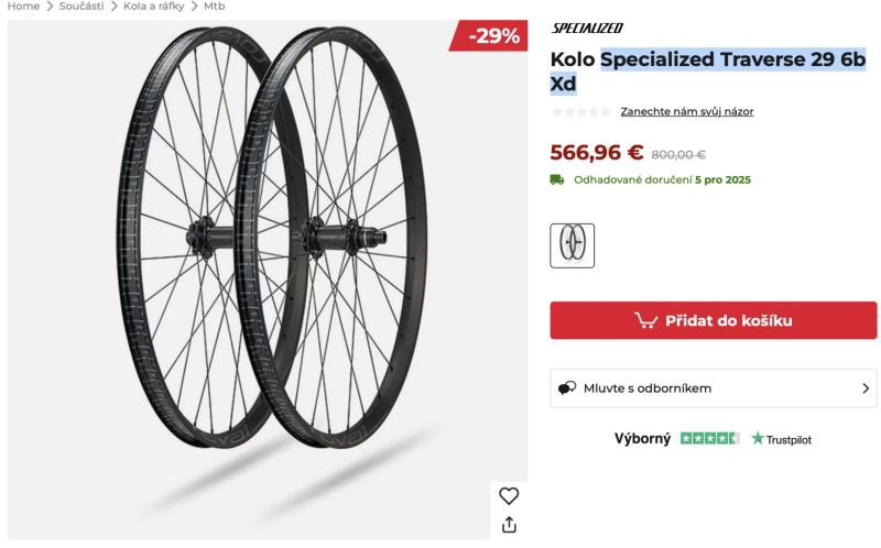 Roval Traverse 29" 6b Xd Nové