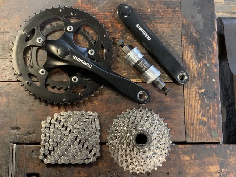 kompletní sada Shimano Claris 2x8 + brzdy Tektro 