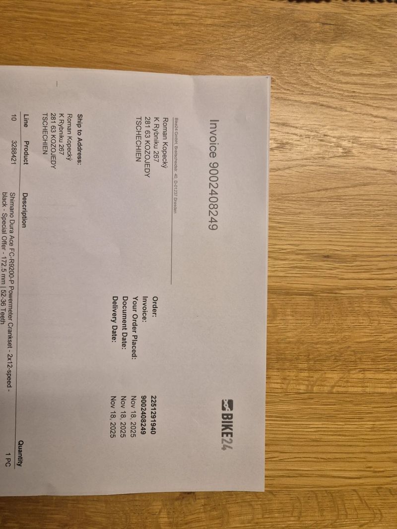 Kliky Shimano Dura Ace FC-R9200P Wattmetr 2x12