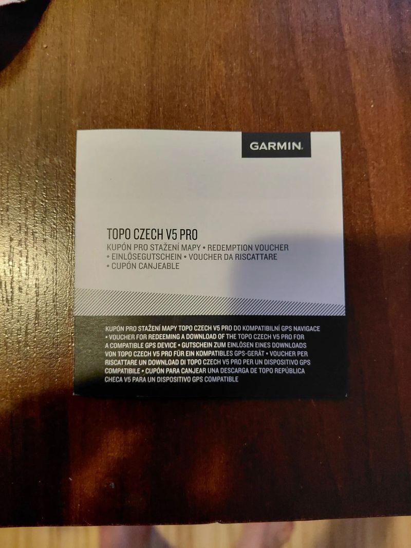 Garmin TOPO MAPY CZECH v5 voucher