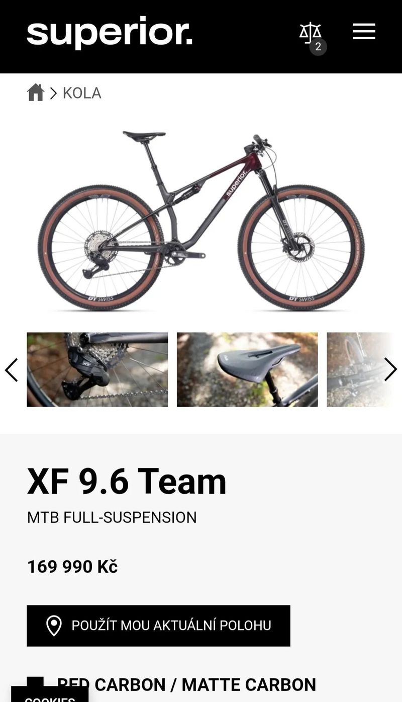 Superior XF 9.6 Team (L) Nové, záruka 11/2027. XT pedály v ceně. TOP krásné kolo.