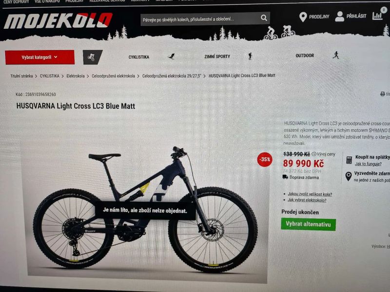 HUSQVARNA Light Cross LC3 Blue Matt