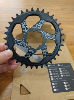 Převodník Deckas kulatý 34 zubů, na Sram 