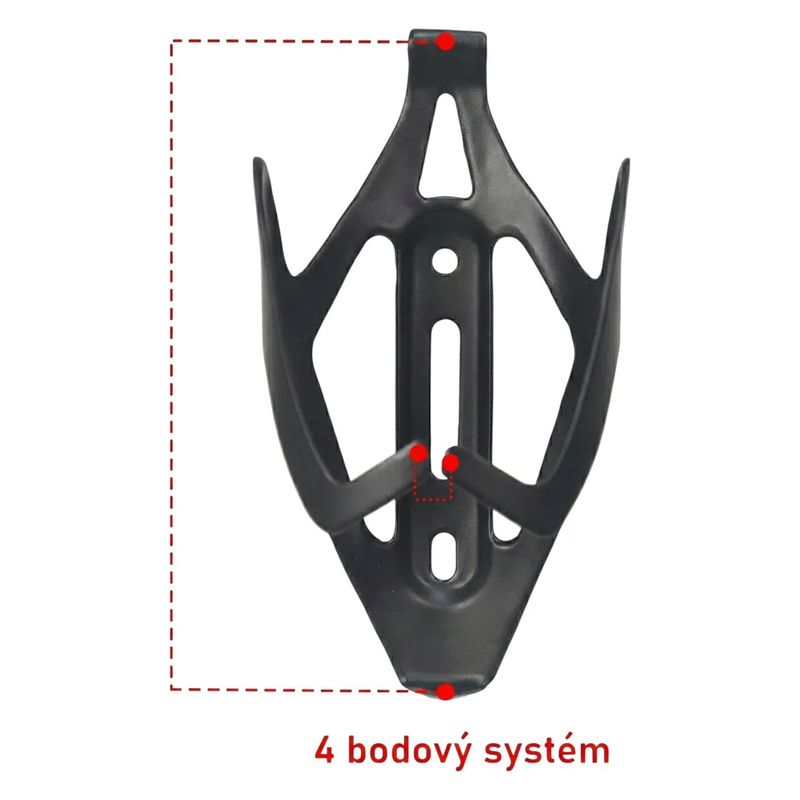 Carbonix ELITE Karbonový držák na láhev | Ultralehký 19,5g | 4 bodové držení láhve