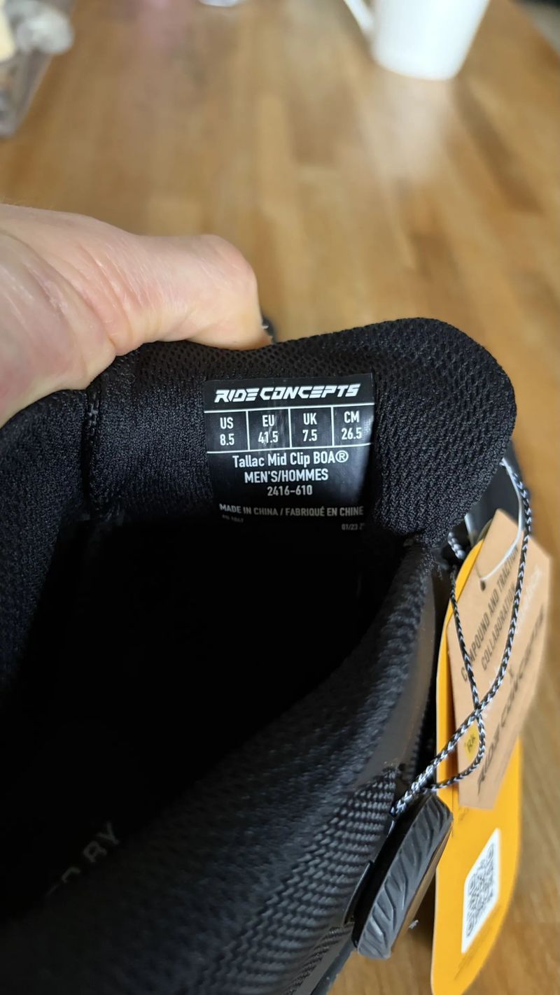 RIDE CONCEPTS BOTY PÁNSKÉ TALLAC MID BOA ČERNÁ/CHARCOAL 41.5 26.5cm
