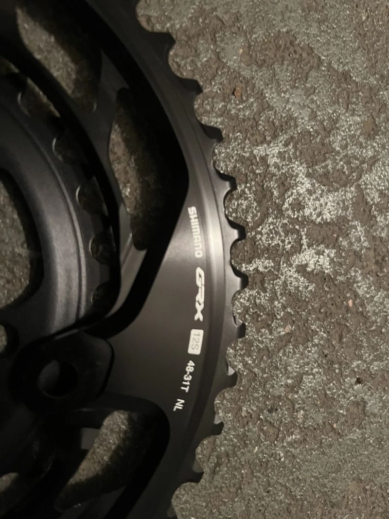 NOVÉ převodníky pro kliky 2x12 shimano grx 820. 48/31 zubů