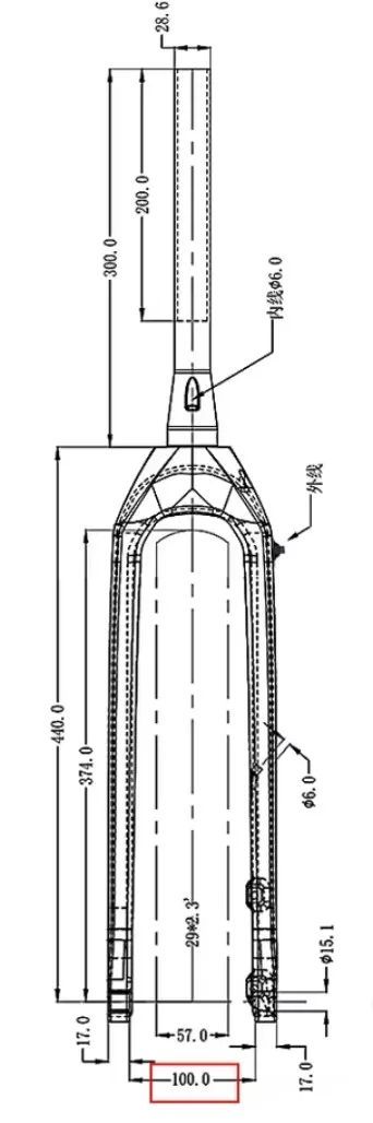 Karbonová vidlice 26"/27,5"