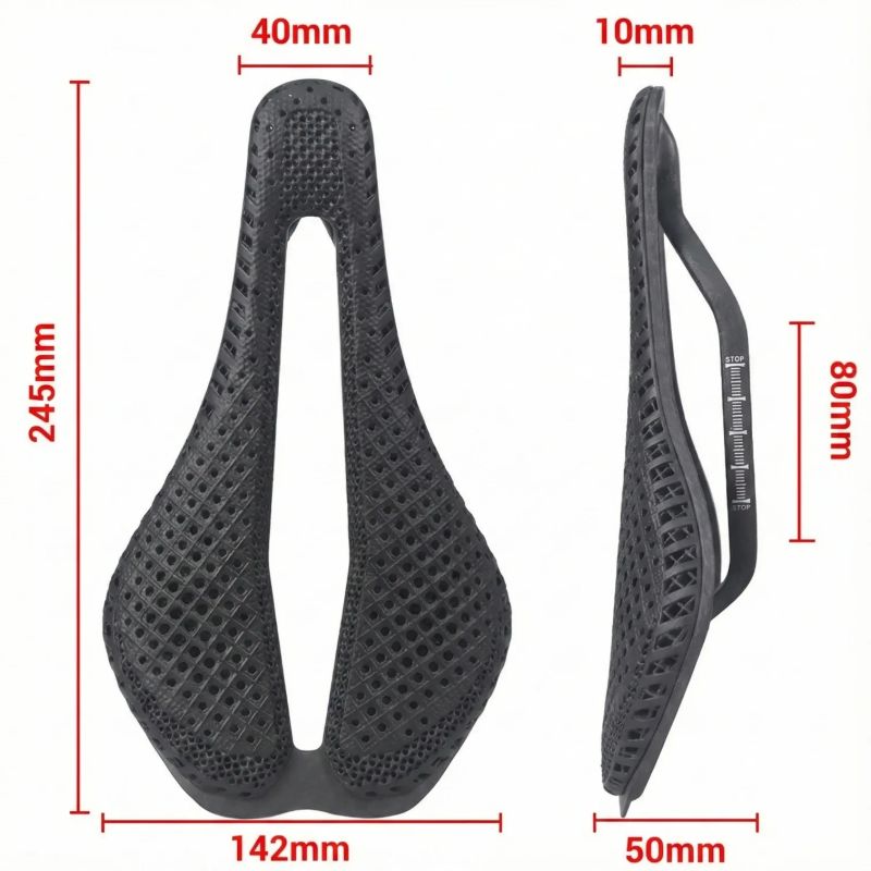 Carbonix Aero 2.0 | 3D tištěné Ultra lehké karbonové silniční sedlo | Závodní verze (145g)