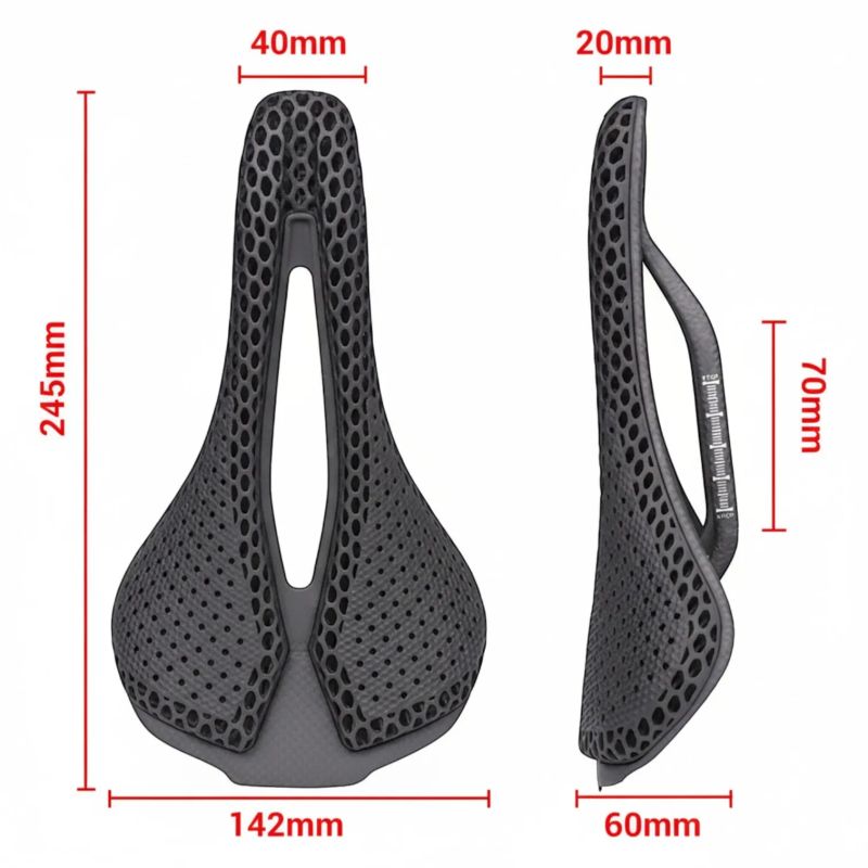 Carbonix Aero 1.0 | 3D tištěné Ultra lehké karbonové silniční sedlo | Endurance verze (155g)