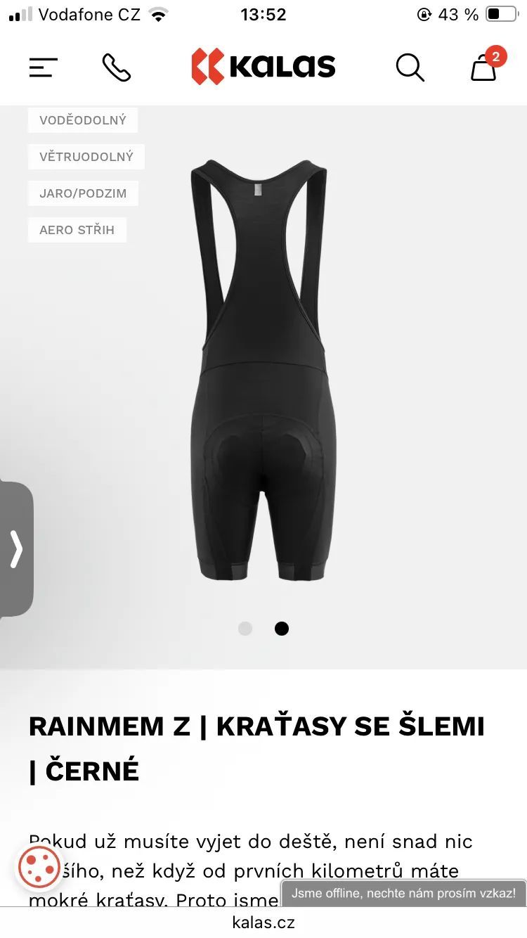 Nepromokavé kraťasy Kalas rainmem vel. 3