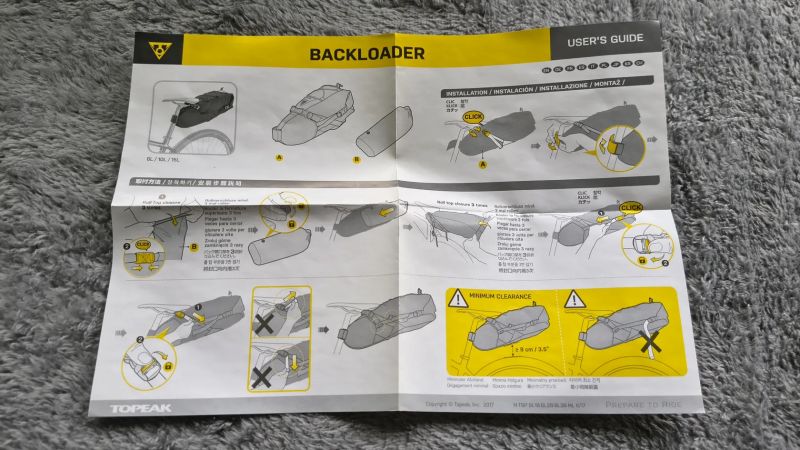 Topeak Backloader / podsedlová brašna 15L 5kg