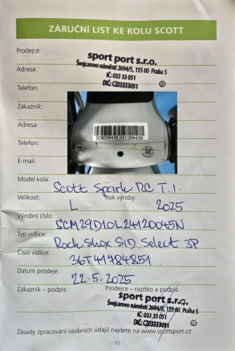 Scott Spark RC TI - 2025