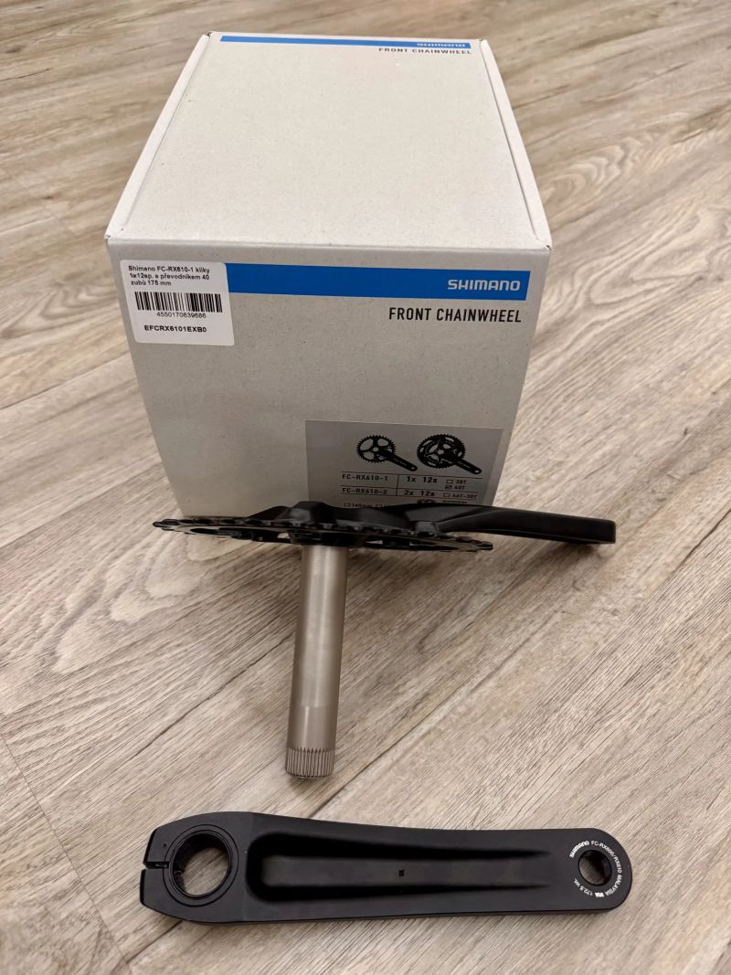 Kliky Shimano GRX FC-RX610 1x12, převodník 40 zubů, délka klik 172,5 mm