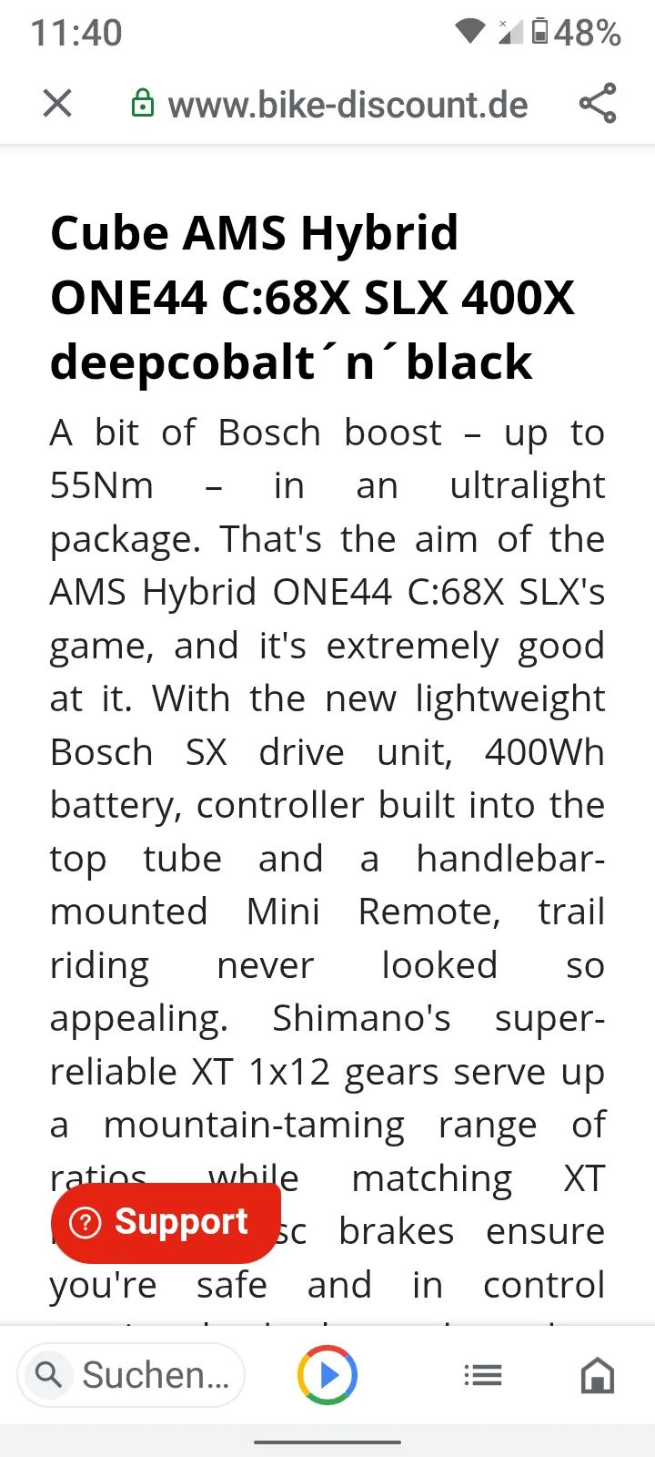 Cube AMS Hybrid ONE 44 SLX 400X