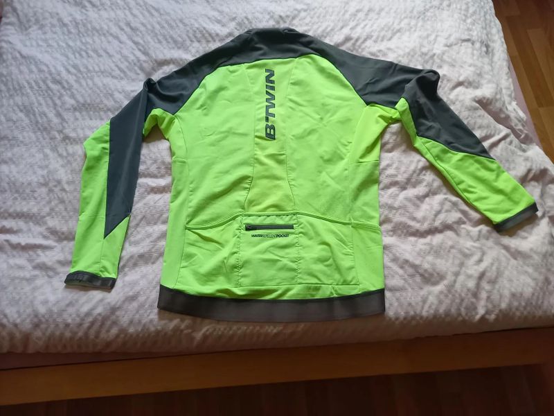 Dres B-TWIN, dl. rukáv, bunda-větrovka