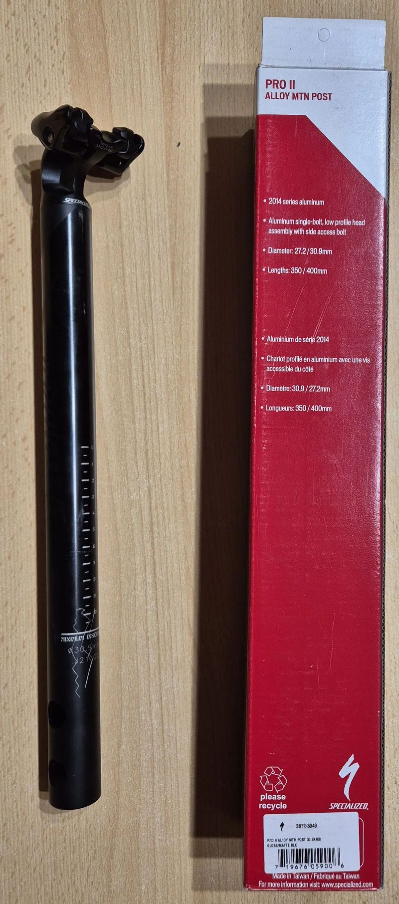 Sedlovka Specialized 30,9 mm, délka 400 mm