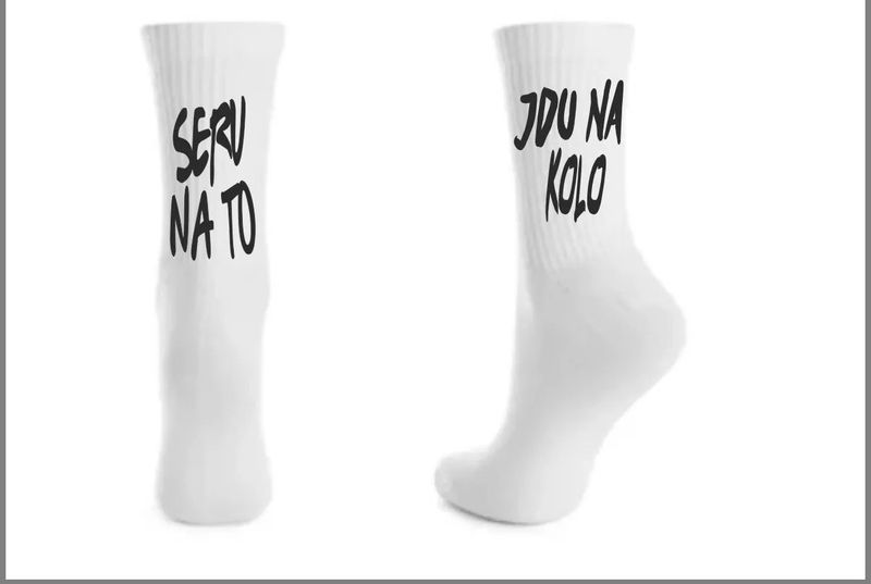 Ponožky “Seru na to” “Jdu na kolo” 