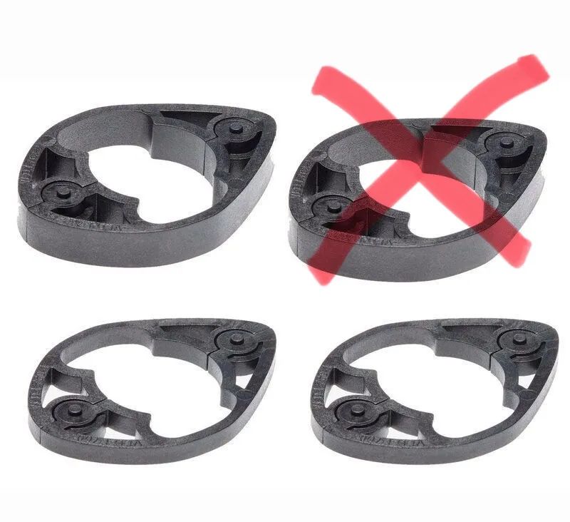 MOST TiCR sada podložek pod představec, 2 x 5 mm + 1 x 10 mm, plast