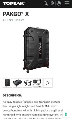 Kufr na kolo Topeak Pakgo X,, novy
