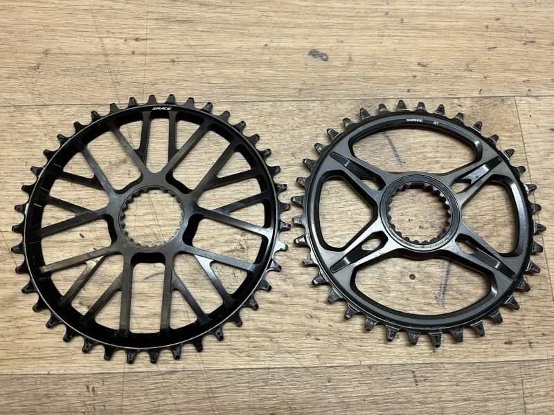 Převodníky Shimano XTR 36t a ZRACE 40t