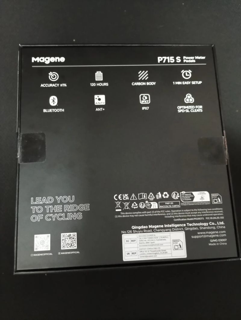 Magene velký set, wattmetr pedály pro Shimano, computer, radar atd